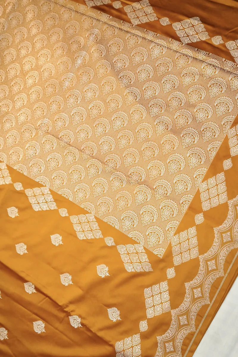 Royal Mustard Gold Banarasi Silk Saree ( RLSS -101 )