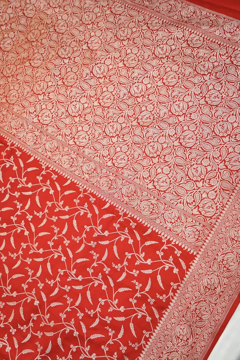 Classic Sindoor Red Banarasi Silk Saree (RLSS-104)