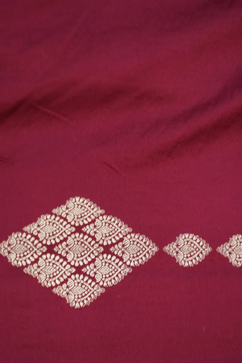 Deep Maroon Zari Banarasi Saree (RLSS-102)