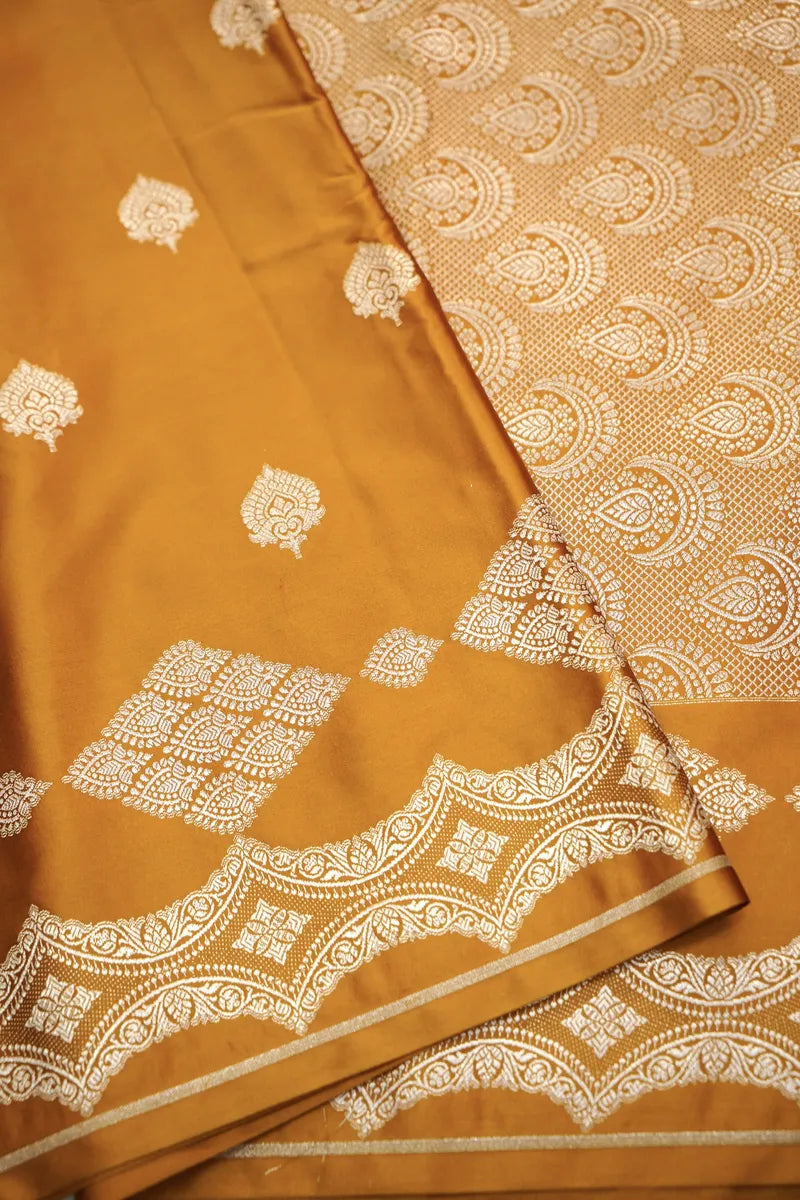 Royal Mustard Gold Banarasi Silk Saree ( RLSS -101 )
