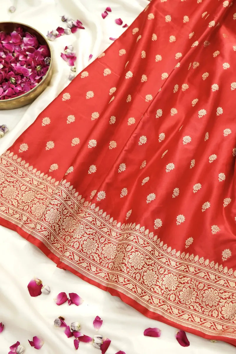 Royal Red Banarasi Silk Saree (RLSS-103)
