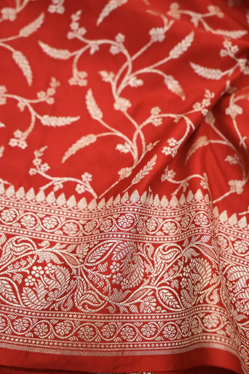 Classic Sindoor Red Banarasi Silk Saree (RLSS-104)