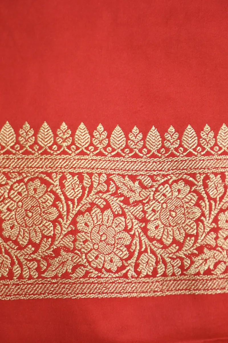 Classic Sindoor Red Banarasi Silk Saree (RLSS-104)