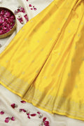 Yellow Banarasi Silk Saree with Gold Zari Butis(RLSS-109)