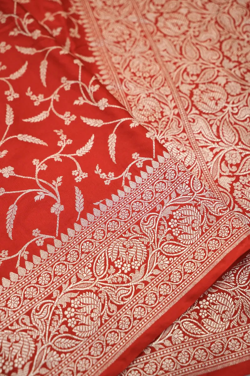 Classic Sindoor Red Banarasi Silk Saree (RLSS-104)