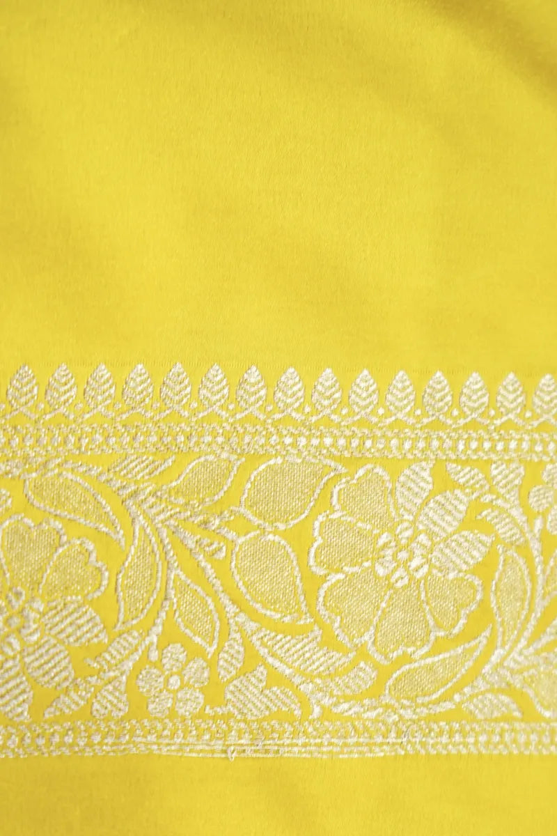 Yellow Banarasi Silk Saree with Gold Zari Butis(RLSS-109)
