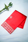 Bridal Red Banarasi Silk Saree with Traditional Golden Zari Accents (RLSS-277)