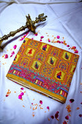 Premium Mustard Yellow Banarasi Pashmeena Silk Saree with Vibrant Multicolor Traditional Weave(RLSS-224)