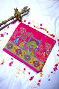 Royal Pink Banarasi Pashmeena Silk Saree with Multicolor Floral & Meenakari Weaving(RLSS-219)