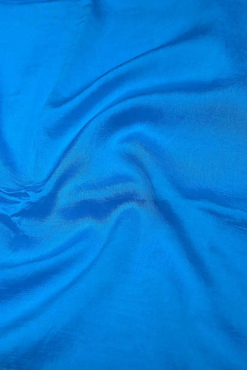 Royal Blue Banarasi Silk Saree with Intricate Zari Floral Border(RLSS-209)