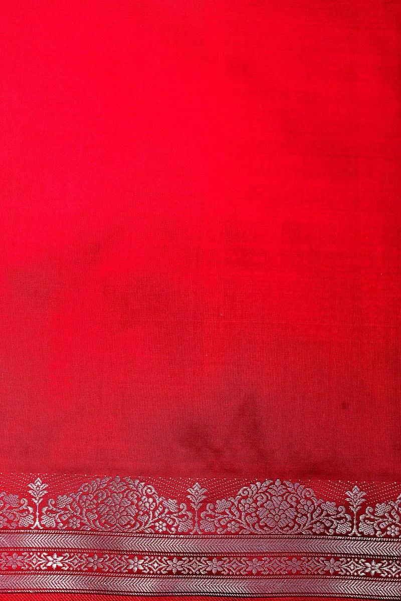 Heritage Royal Blue Silk Saree with Contrast Red Temple Border (RLSS-124)